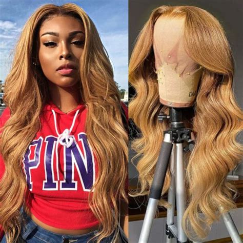 Honey Blonde Body Wave Wig X X HD Lace Front Wig Human Hair Wig Tinashe Hair