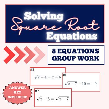 solving square root equations  answer key  jennifer emery