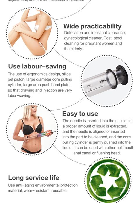 Medical Grade Pvc Anal Injection Vaginal Cleaning Enemator Scale Syrine Ml For Refill Douche