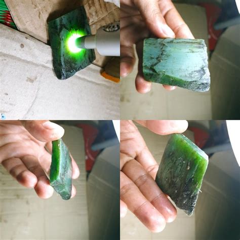 Jual POTONGAN BATU GIOK ASLI MURAH EKSKLUSIF NEPHRITE JADE KD3532 Di