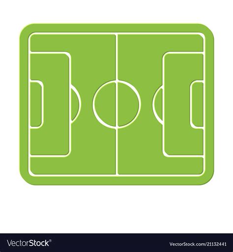 Soccer field marking logo empty stadium icon Vector Image