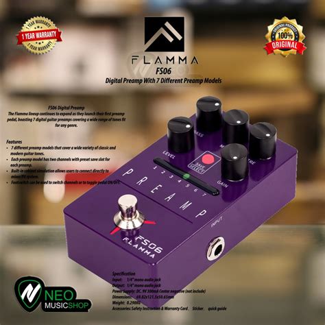 Flamma FS06 Digital Preamp With 7 Different Preamp Models – Neo Music
