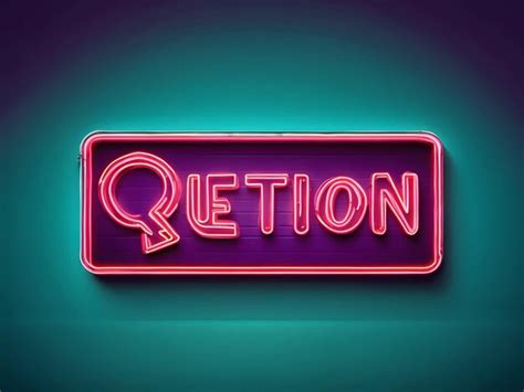 Vector Realistic Isolated Neon Sign Of Question Flyer For Template