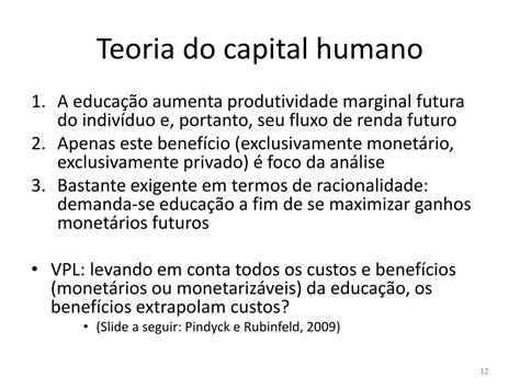 No Interior Da Teoria Do Capital Humano Entende Se Que