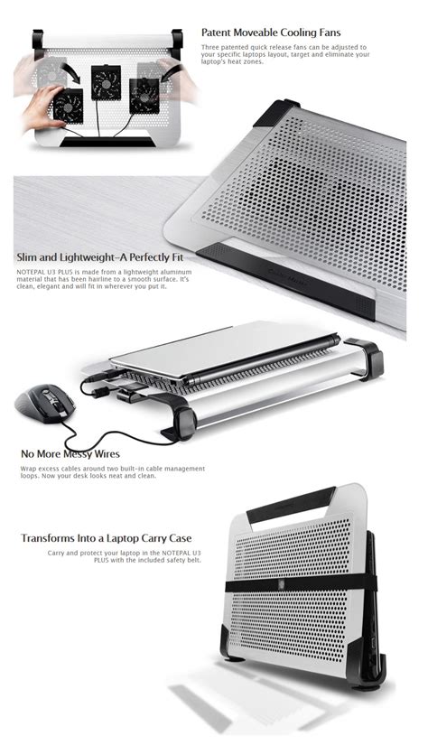 Buy Cooler Master NotePal U3 Plus Notebook Cooler Silver [R9-NBC-U3PS ...