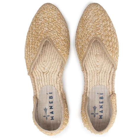 Espadrilles Manebi Open Side Flats V 2 7 O0 Beige Eschuhe De