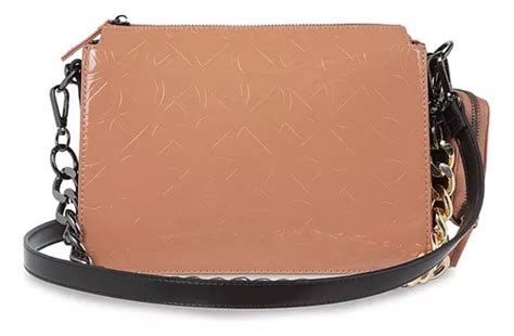Bolsa Crossbody Cloe Para Mujer Charol Monedero Desprendible Color Nude Mercadolibre