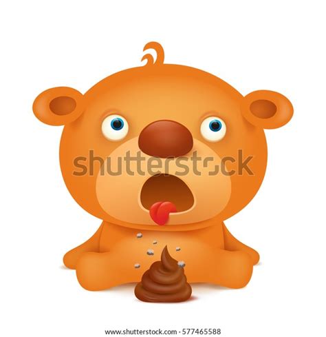 Teddy Bear Emoji Character Bunch Poop Stock Vector Royalty Free