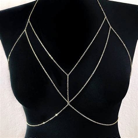 Fashion Simple Sexy Belly Body Chain Necklace Bikini Wire Harness Body Women And Girls Gold