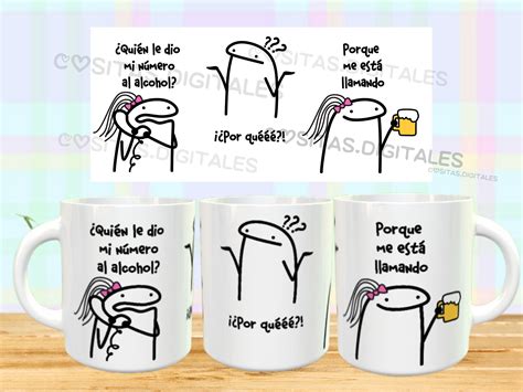 Flork Quién Le Dió Mi Número Al Alcohol Meme Plantilla Taza Editable