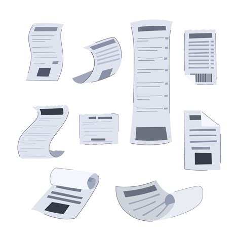Receipt Set Cartoon Vector Illustration 41501061 Vector Art At Vecteezy