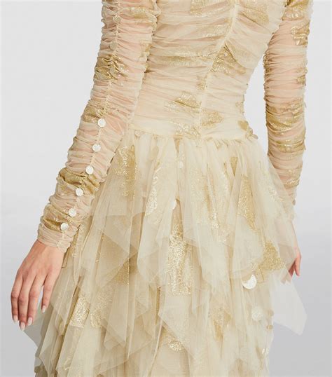 Womens ZIMMERMANN Nude Kaleidoscope Handkerchief Midi Dress Harrods UK