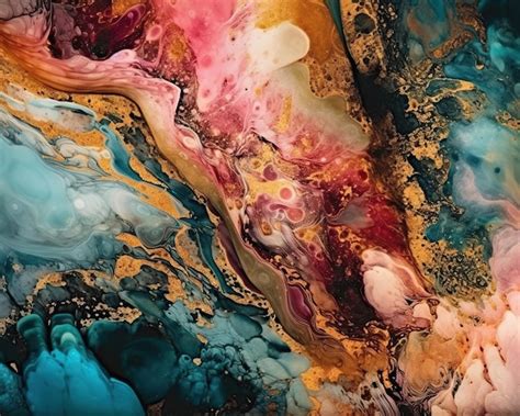 Premium Ai Image Natural Luxury Abstract Fluid Art Painting In