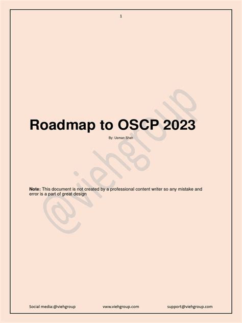 Roadmap To OSCP 2023 | PDF | Penetration Test | World Wide Web