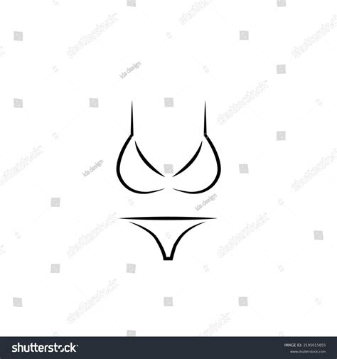 Swimsuits Bikini Icon Isolated On White Stock Vector Royalty Free