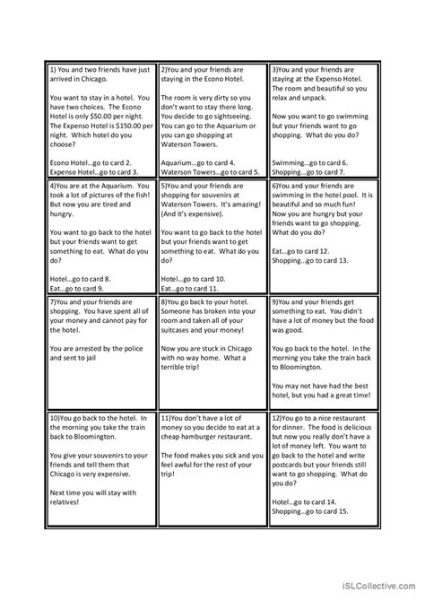 Choose Your Own Adventure English Esl Worksheets Pdf And Doc