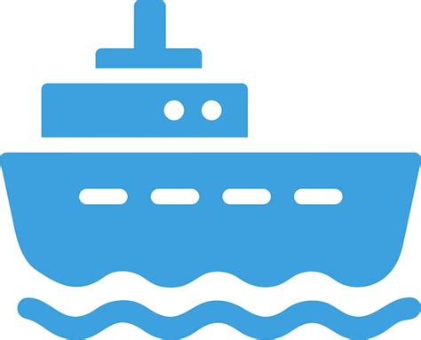 Premium Vector Ship Line Icon Silhouette Logo In Flat Style