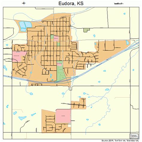 Eudora Kansas Street Map 2021675