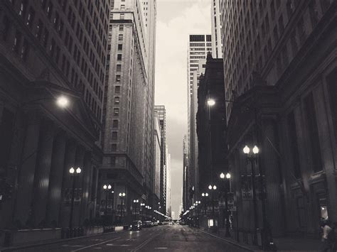 Chicago City Monochrome HD desktop wallpaper : Widescreen : High