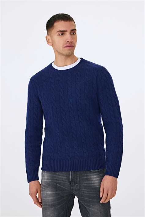 Синий джемпер с косами 400Kn купить по цене 2 990 р. в интернет ...