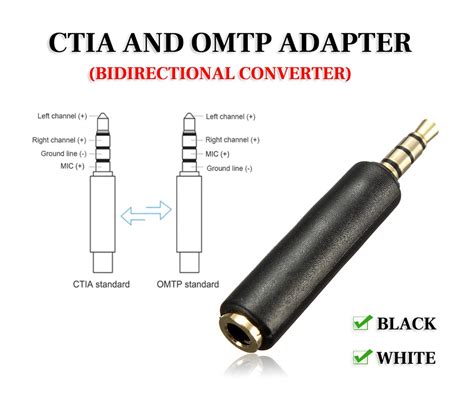 CTIA OMTP Adapter Connector 4-pole 3.5mm