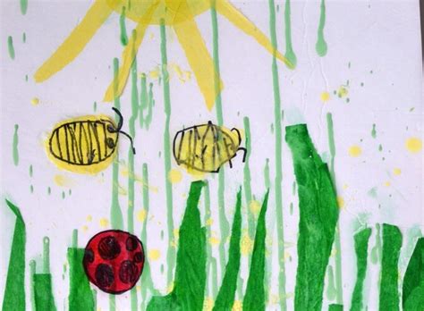Gravity Painting Spring Collage A Fun Steam Art Project For Kids