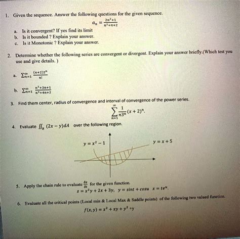 Solved Given The Sequence Answer The Following Questions For The