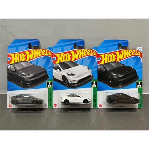 初版特斯拉 Hot Wheels 風火輪 Tesla Model Y 電動車 HW Green Speed 蝦皮購物