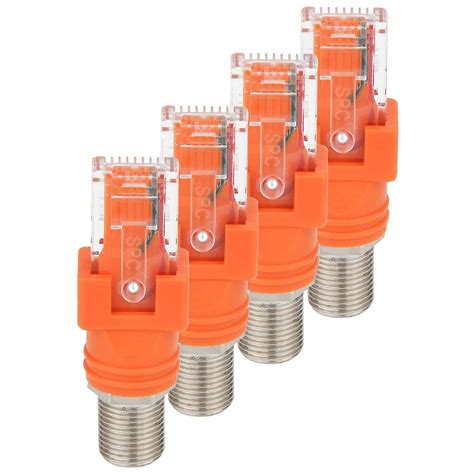 Coaxial To Ethernet Adapter 4 Pack Coax Rf F Female To Rj45 Male