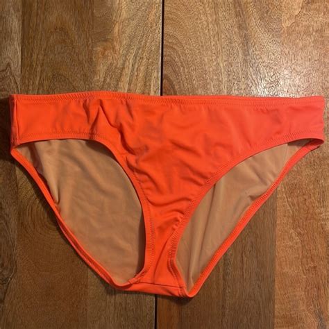 J Crew Swim J Crew Neon Papaya String Bikini Ml Top And Bottom