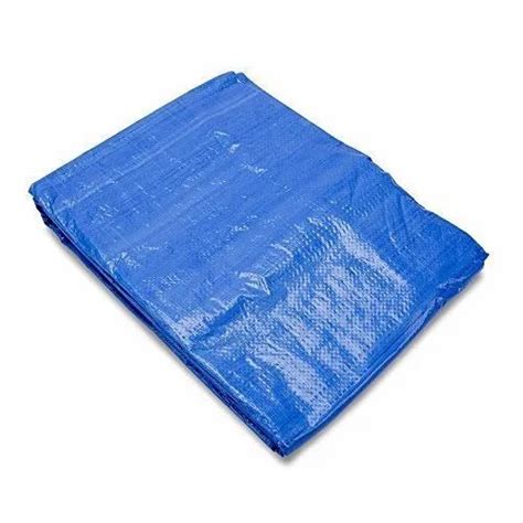 Blue Knitted Pe Laminated Hdpe Tarpaulin Thickness Mm Size X