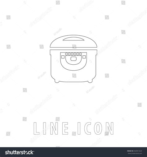 Electric Pan Outline Simple Vector Icon Stock Vector Royalty Free