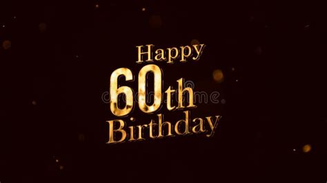 Congratulations On The 60th Birthday In Golden Luxury Style Happy