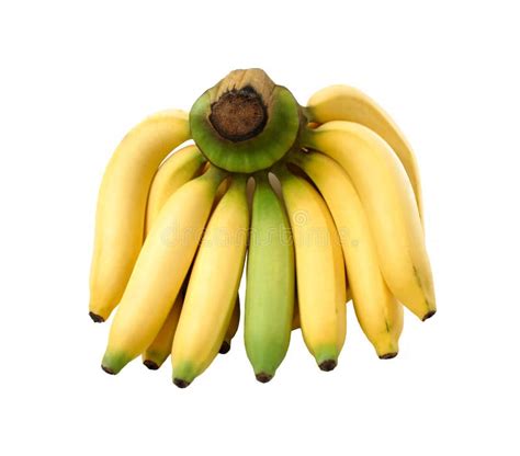 Bunch Of Yellow Bananas Isolated On White Background Stock Image