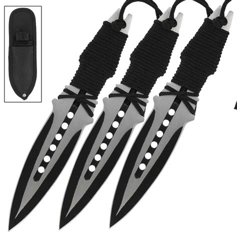 3 Piece 75 Double Edged Throwing Knife Set 6b1 Tk1748