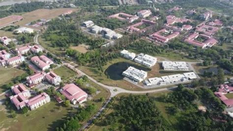 aerial view usm campus stock video pond