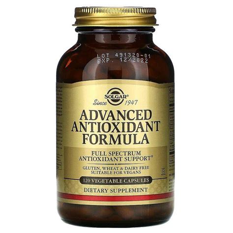 Антиоксидантный комплекс, Advanced Antioxidant Formula, Solgar, 120 ...