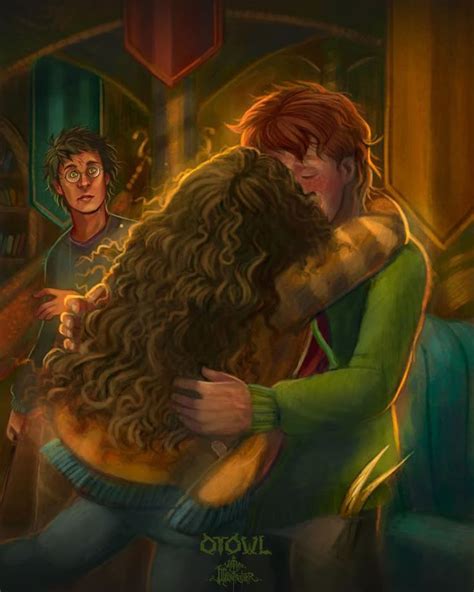 Ron Hermione Kiss Ottolw The Harry Potter Lexicon Harry Potter