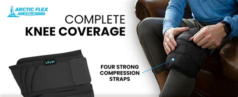 Amazon Vive Knee Ice Pack Wrap Cold Hot Gel Compression Brace Heat Support Strap For