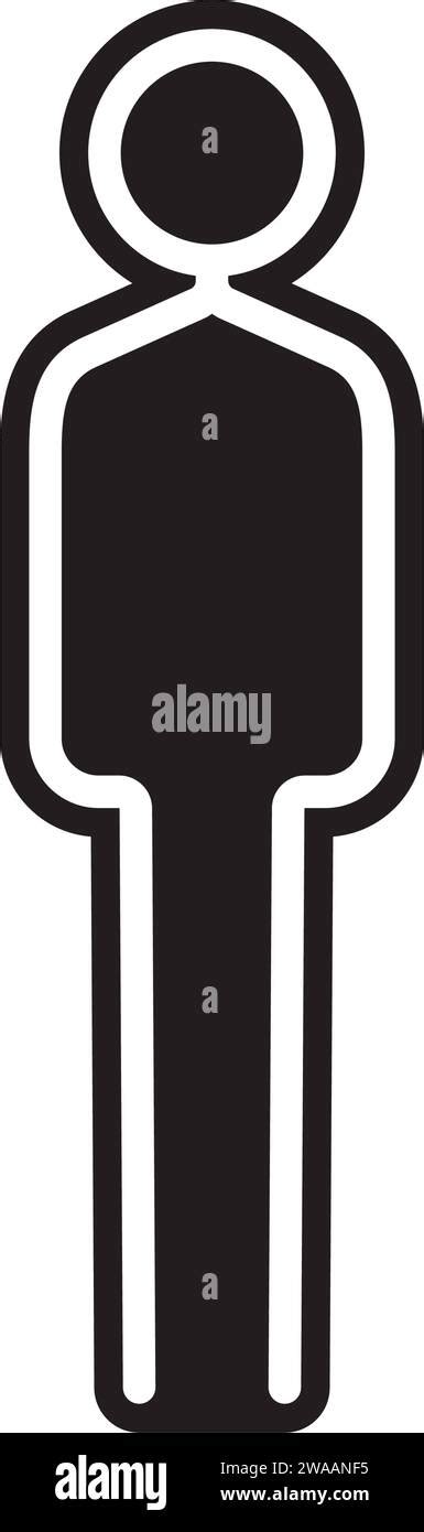 Man Icon Symbol Bathroom Sign Flat Vector Illustration Stock Vector