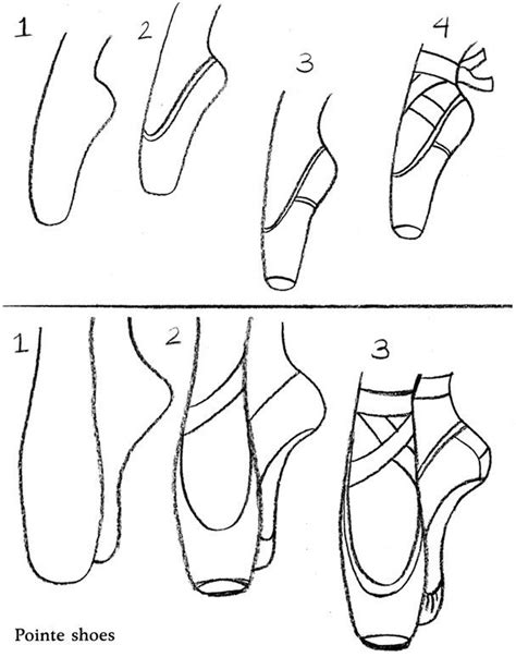 how to draw dance shoes