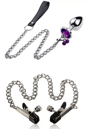 Plug Anal Tamanho Medio E Grampo De Mamilo Prendedor Sexshop Mercadolivre