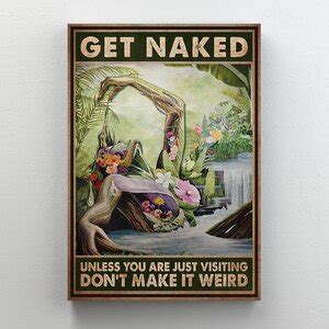 Trinx Nature Made Girl Get Naked Gallery Wrapped Canvas Bath And Laundry Illustration Decor
