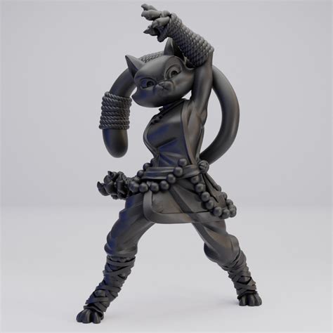 Hot Goblin 猫僧侶 ミニチュア ホットゴブリン 獣人 格闘家 TRPG