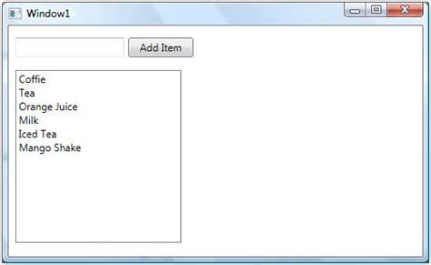 Listbox In Wpf