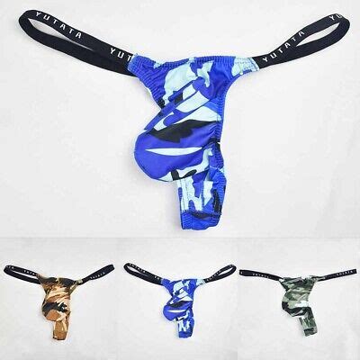 Sexy Herren Bulge Etui G String Bikini Niedrig Tailliert Atmungsaktiv Tanga Slip EBay