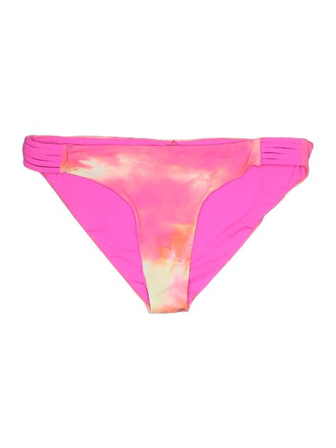 Tini Bikini Tie Dye Colored Pink Swimsuit Bottoms Size L 68 Off ThredUP