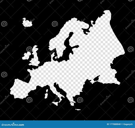 Stencil Map Of Europe Stock Vector Illustration Of Blank 177088848