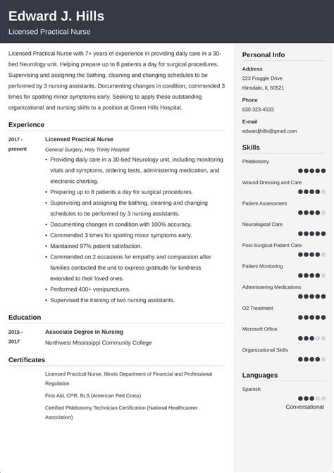 Lpn Resume Example And Lpn Skills For A Resume Writing Tips