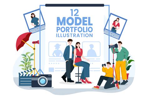 Premium Model Portfolio Illustration Pack From People Illustrations